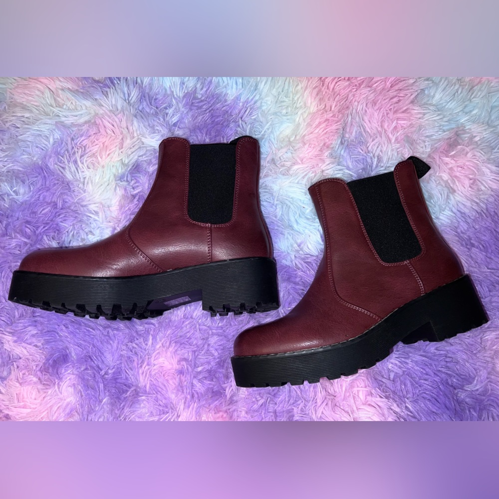 Burgundy Chelsea Boots